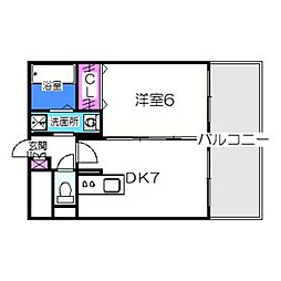 ACTY-I 4階1DKの間取り