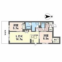 シャーメゾン　レアレア　アロハ 0108 ｜ 大阪府泉佐野市松原２丁目2470-1之一部・2470-6之一部・2471-1・2473之一部（賃貸マンション2LDK・1階・63.70㎡） その2