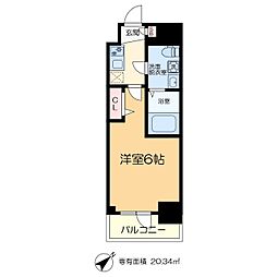 GRAN PASEO金町 13階1Kの間取り