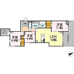 D residence稲城 4階