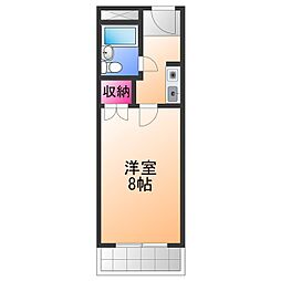 グランドハイツ末広 1Kの間取図画像