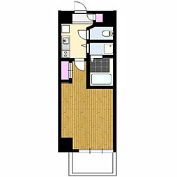 AXAS二子多摩川 5階1Kの間取り