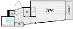 ベルツ目白 2階ワンルームの間取り