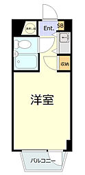 六本木シローマンション ワンルームの間取図画像
