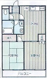 グローガーデン2 2DKの間取図画像