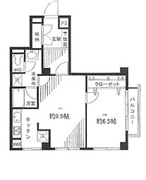 ストークマンション高田馬場 2階1LDKの間取り