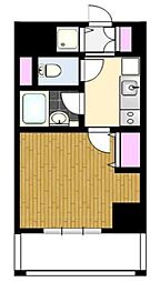 レジディア東品川 1Kの間取図画像