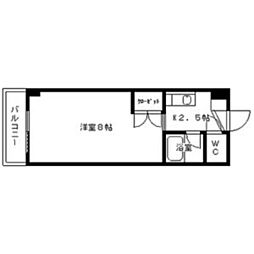 OAKVILLAHAKATAEAST2 1Kの間取図画像