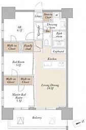 ライトテラス新宿御苑 2SLDKの間取図画像