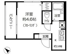 MELDIA池袋 1階1Kの間取り