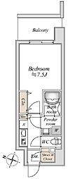 板橋本町ステーションレジデンス 1Kの間取図画像