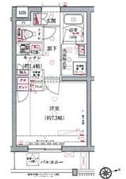 ジュイールパルフェ西新井 1階1Kの間取り