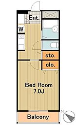 スペランザ 1Kの間取図画像