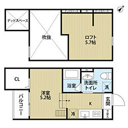 JR東海道・山陽本線 鷹取駅 徒歩13分の賃貸アパート 1階1Kの間取り