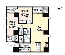 J1619 2LDKの間取図画像