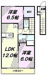 ガーデンホームズ神明 2LDKの間取図画像