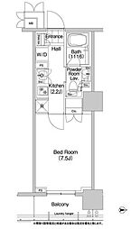 コンフォリア秋葉原EAST 1Kの間取図画像