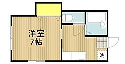 メゾンド吉野 1階1Kの間取り