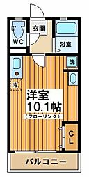フラットJ ワンルームの間取図画像