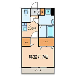 エクセドラ北参道 1Kの間取図画像