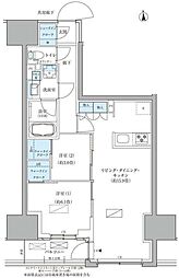 パークアクシス品川天王洲アイル 12階2LDKの間取り