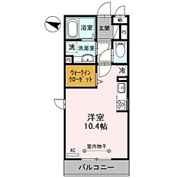 エミネンス2 ワンルームの間取図画像