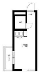 ハイシティ池尻大橋第2 3階ワンルームの間取り