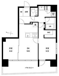 リテラス押上 2DKの間取図画像