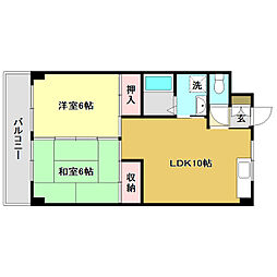 エスタンシア 2LDKの間取図画像
