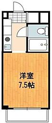 小田急小田原線 相模大野駅 徒歩2分の賃貸マンション 2階1Kの間取り