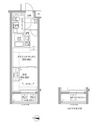 RELUXIA中野江古田 1DKの間取図画像