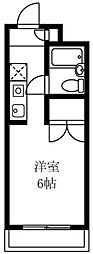 ベルメゾン片岡 1Kの間取図画像