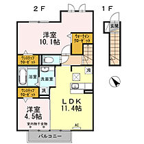 ＧＲＡＮＤＹＯＮ  ｜ 静岡県富士宮市大岩（賃貸アパート2LDK・2階・64.65㎡） その2