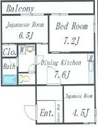 メゾンドルエラ 3DKの間取図画像