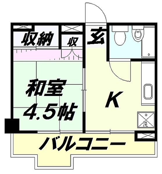 レジデンス川島 ｜埼玉県所沢市大字山口(賃貸マンション1K・3階・16.74㎡)の写真 その2