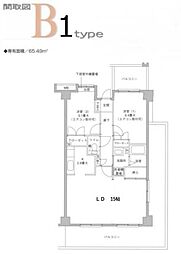 相光マンションとつか 2LDKの間取図画像