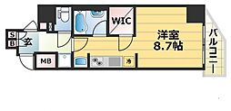 アスヴェル神戸元町海岸通 1Kの間取図画像