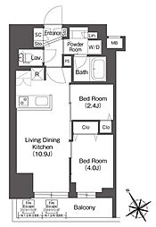 BluRock後楽園 2LDKの間取図画像
