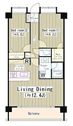 ANESISKAPPADUO 2SLDKの間取図画像