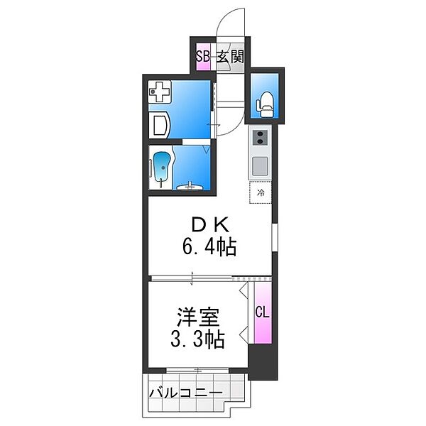 クローバー・プレミア長居公園東 ｜大阪府大阪市東住吉区鷹合２丁目(賃貸マンション1DK・10階・26.67㎡)の写真 その2