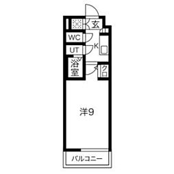 エスペルーモ桜新町 1Kの間取図画像
