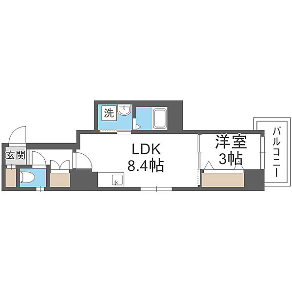 ＫＩＥＲＲＡ　ＳＡＡＲＩ　ＩＩ 502｜福岡県糸島市前原中央１丁目(賃貸アパート1LDK・5階・31.20㎡)の写真 その2