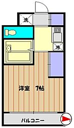 Hoshi第二マンション 1Kの間取図画像
