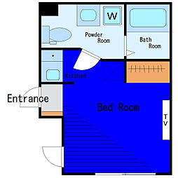 京急本線 六郷土手駅 徒歩7分の賃貸マンション 1階1Kの間取り