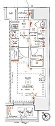 エルグランジュテ川崎 1Kの間取図画像