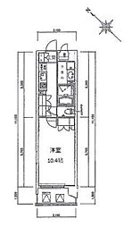 ドルチェ千歳船橋 2階1Kの間取り
