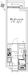 T-2nd 1Kの間取図画像