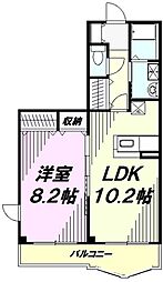 JR横浜線 八王子みなみ野駅 徒歩11分の賃貸マンション 3階1LDKの間取り