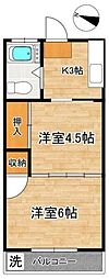 アルバーノ 2DKの間取図画像