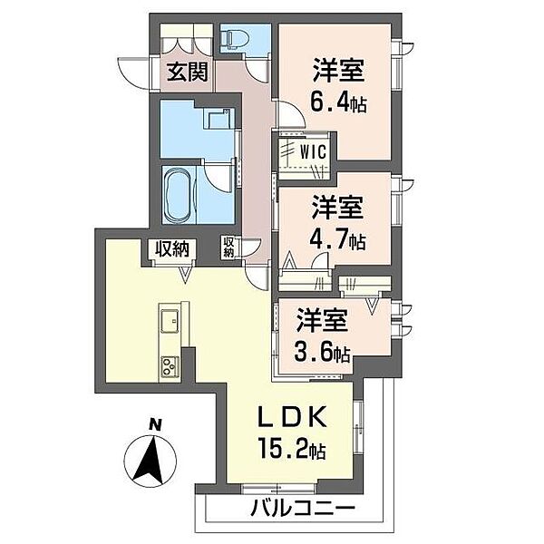 リヴェック豊四季I 00102｜千葉県柏市豊四季(賃貸マンション3LDK・1階・72.15㎡)の写真 その2